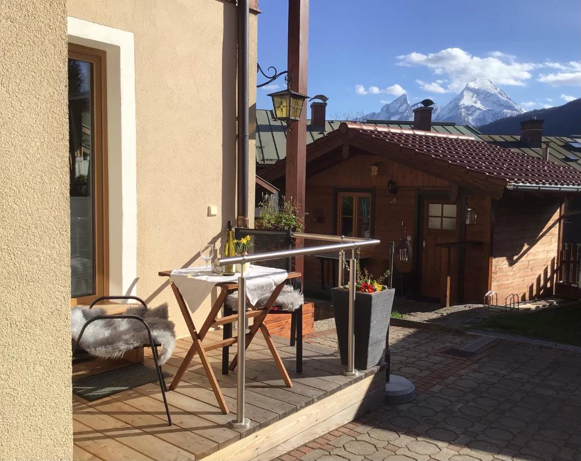 Ferienwohnung Lederhose Bischofswiesen Bagian luar foto