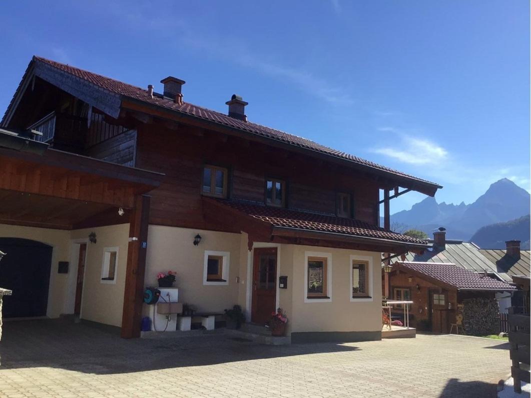 Ferienwohnung Lederhose Bischofswiesen Bagian luar foto